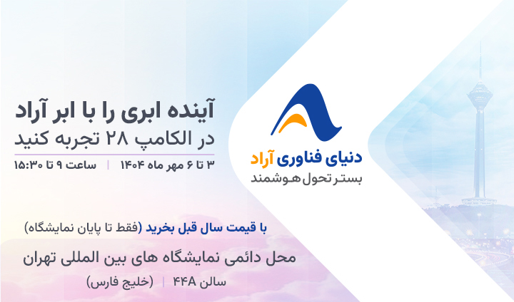بنر دعوت به نمایشگاه الکامپ ابرآراد 1404
