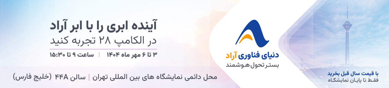 بنر دعوت به نمایشگاه الکامپ ابرآراد 1404